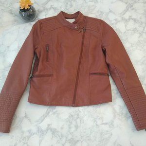 attiwa by anthropology faux leather moto jacket S